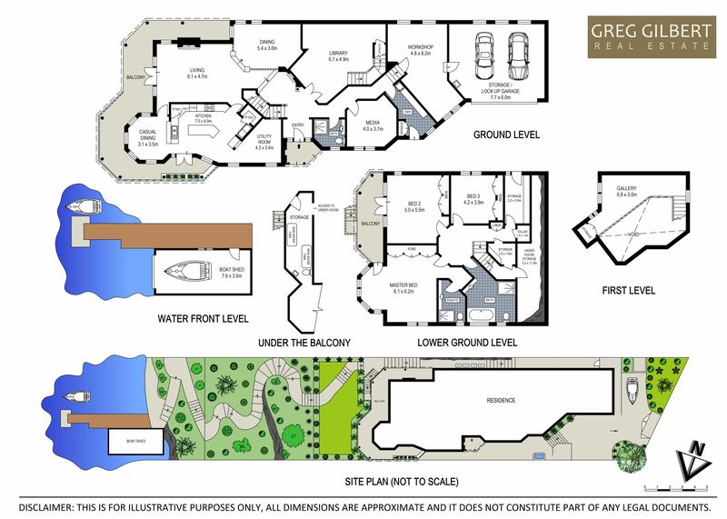 Floor plan with room sizes, example 2