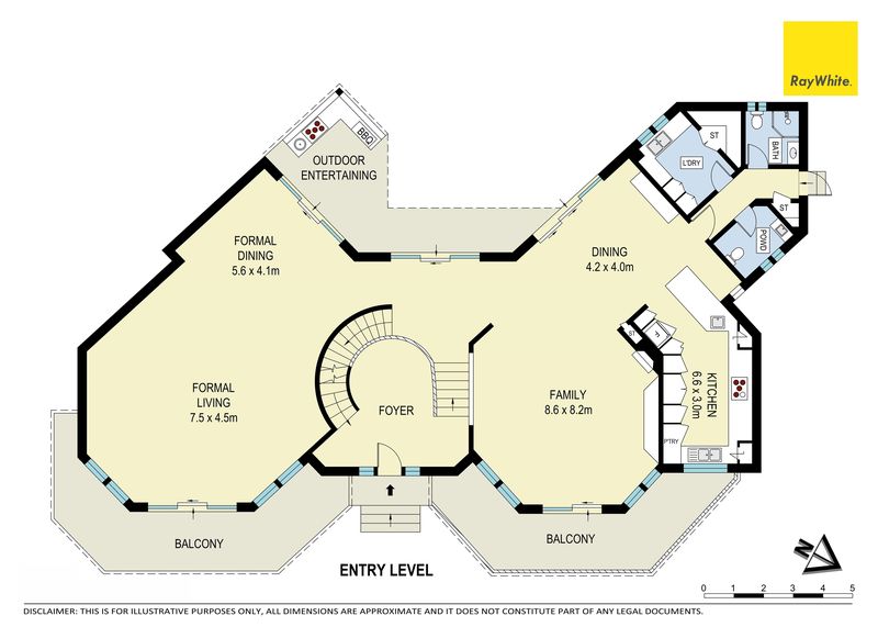 Floor plan with room sizes, example 4