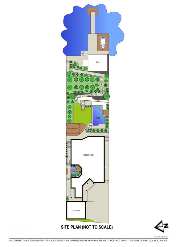 Floor plan with room sizes, example 14