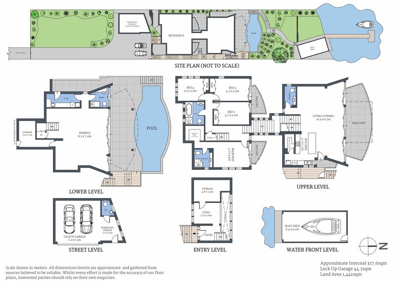 Floor plan with room sizes, example 17