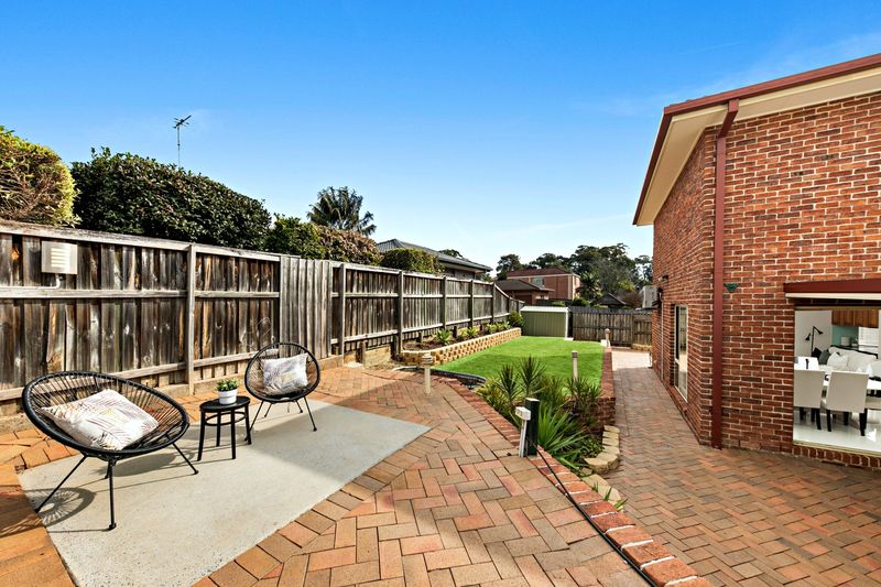 Rear courtyard and garden