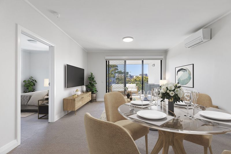 Living and dining, after virtual styling