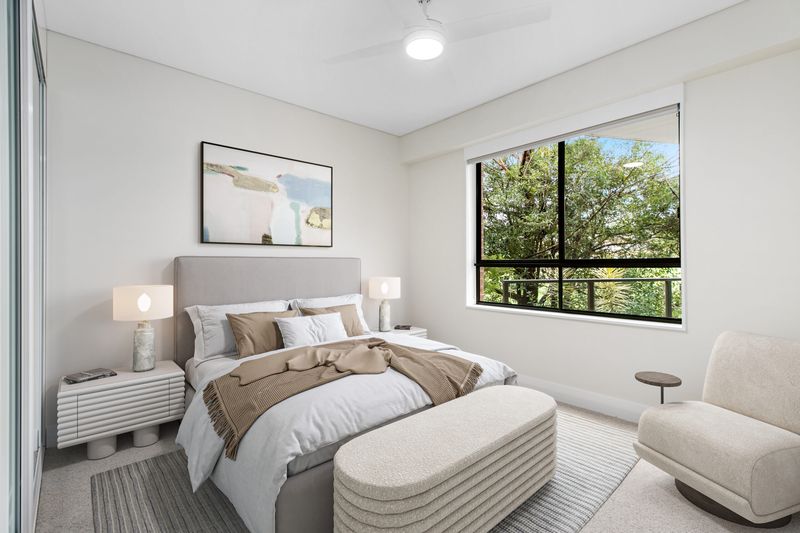 Main bedroom, after virtual styling