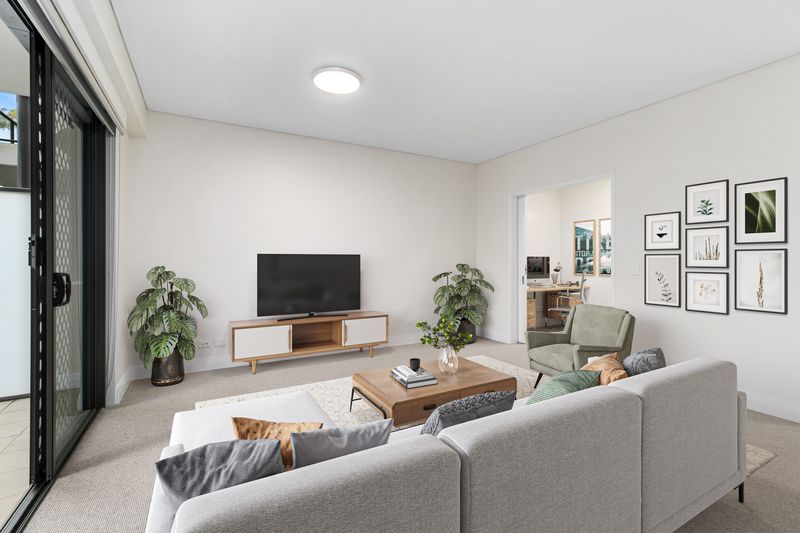 Living room, after virtual styling